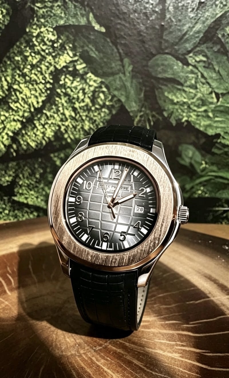 Relógio Patek Philippe Ouro Rosa com Pulseira de Borracha