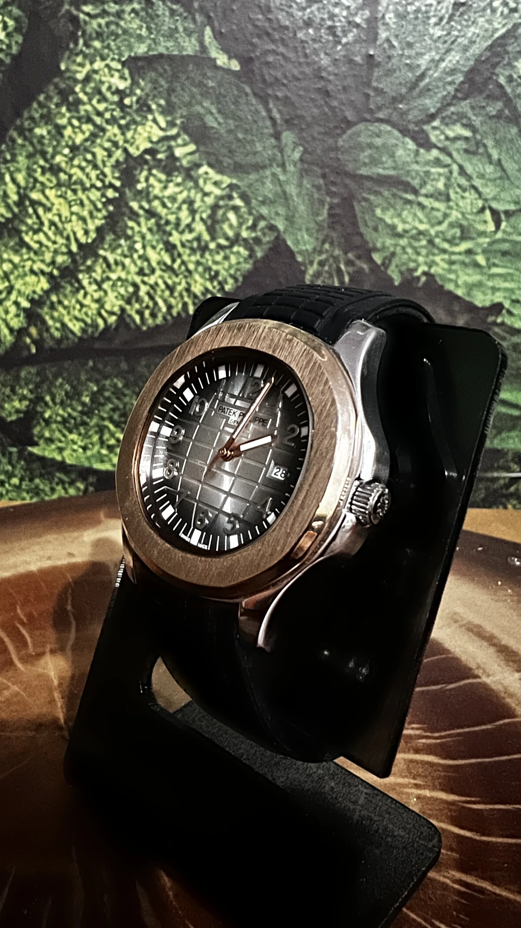 Relógio Patek Philippe Ouro Rosa com Pulseira de Borracha