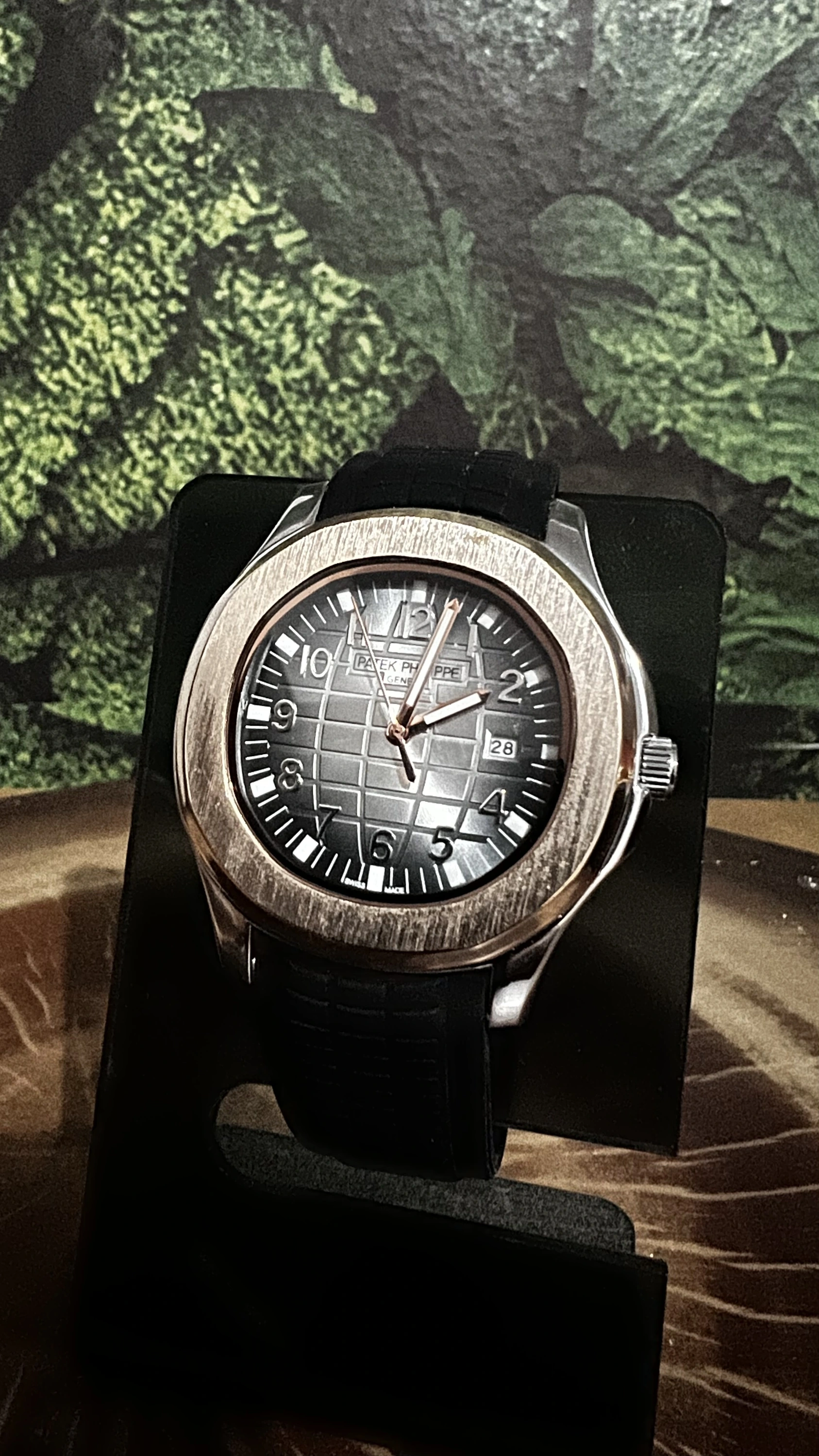 Relógio Patek Philippe Ouro Rosa com Pulseira de Borracha
