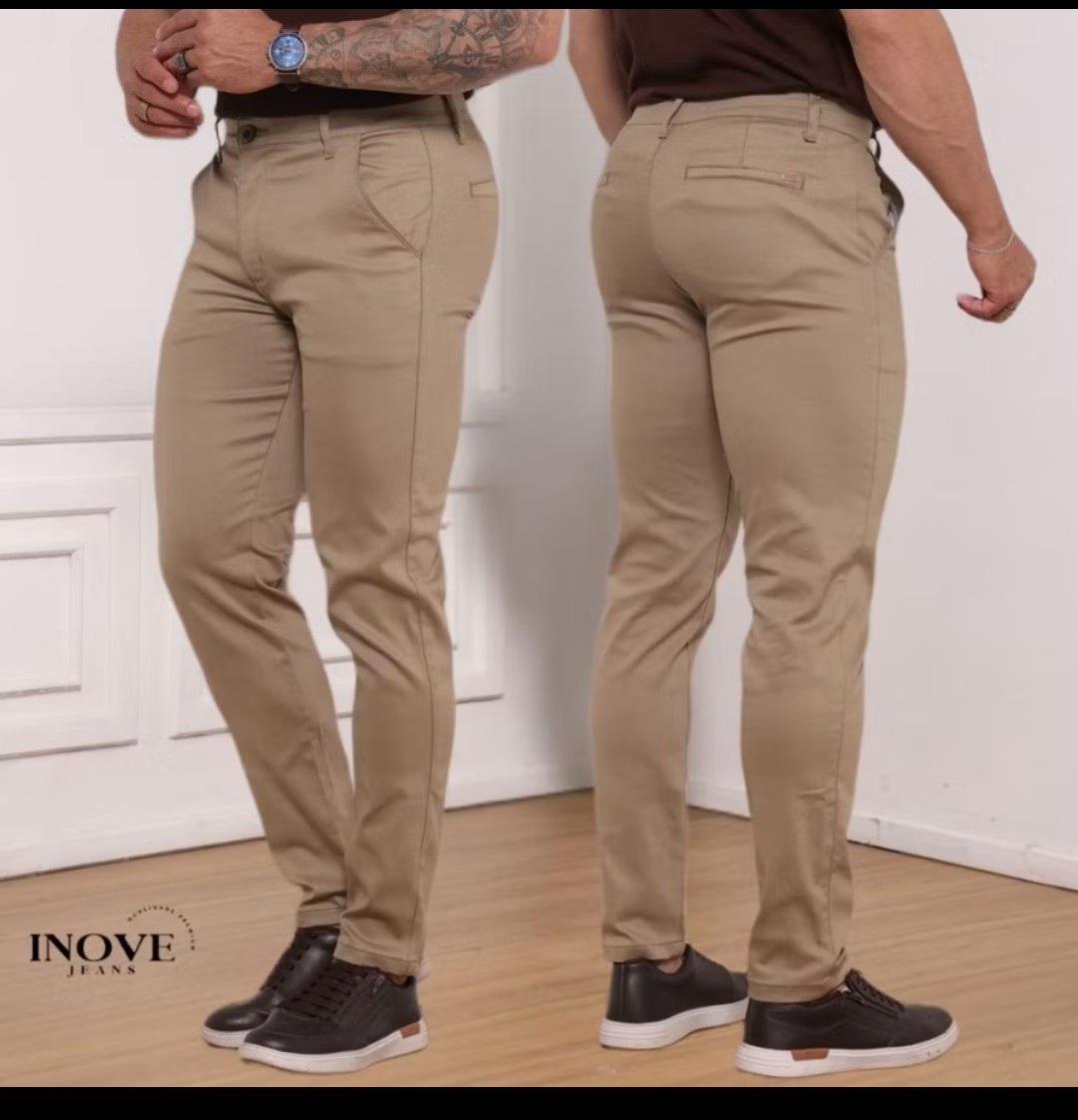 Calça Masculina de Sarja Acetinada