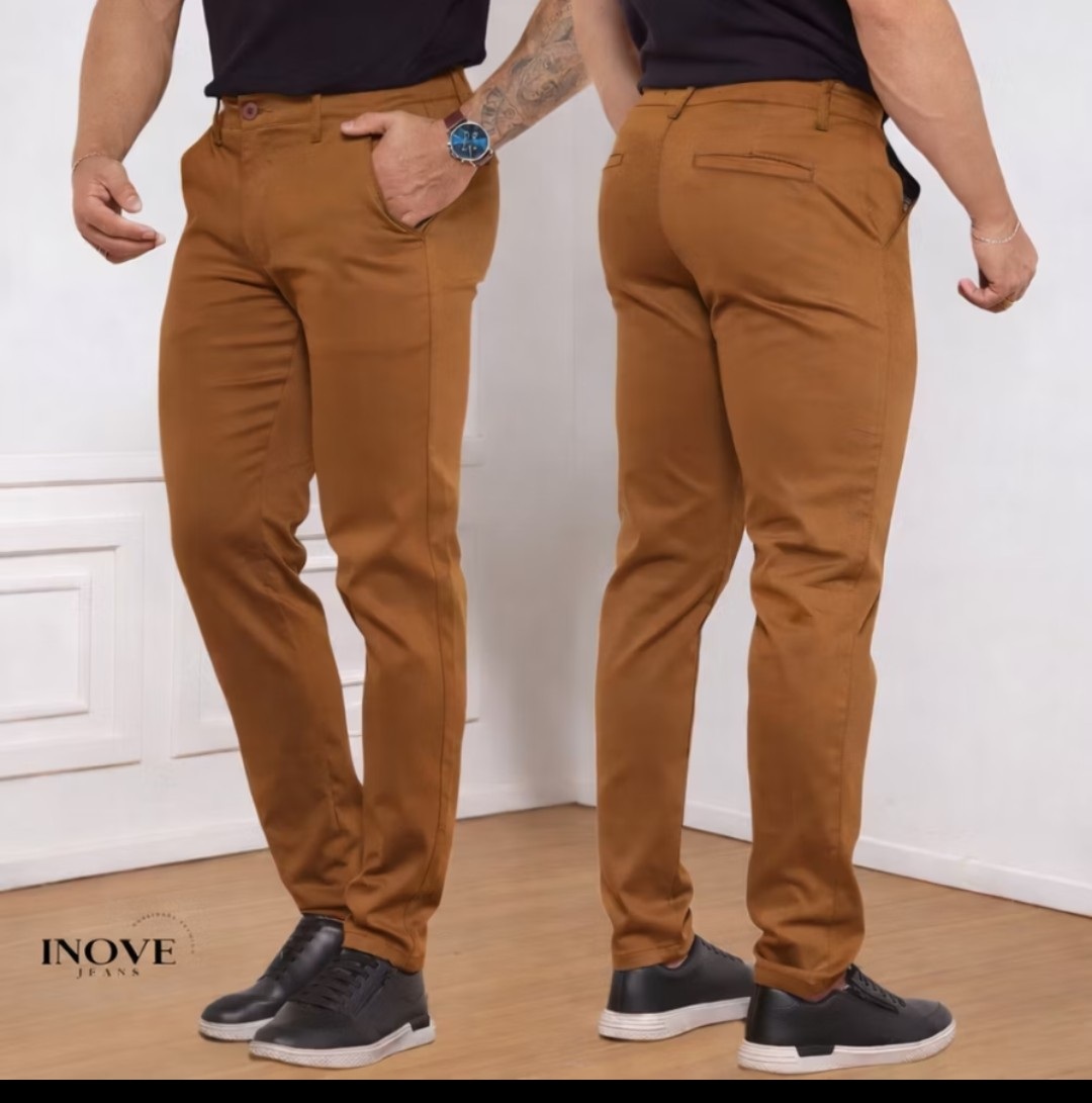 Calça Masculina de Sarja Acetinada