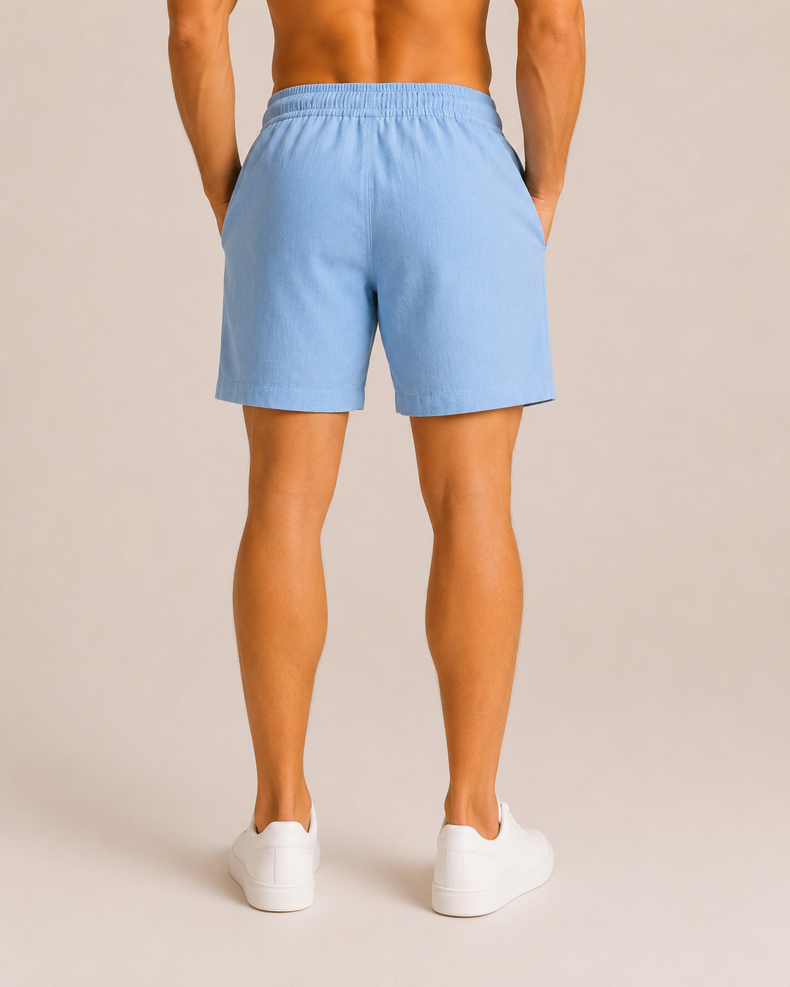 Short Masculino de Linho Premium com Cós Elástico
