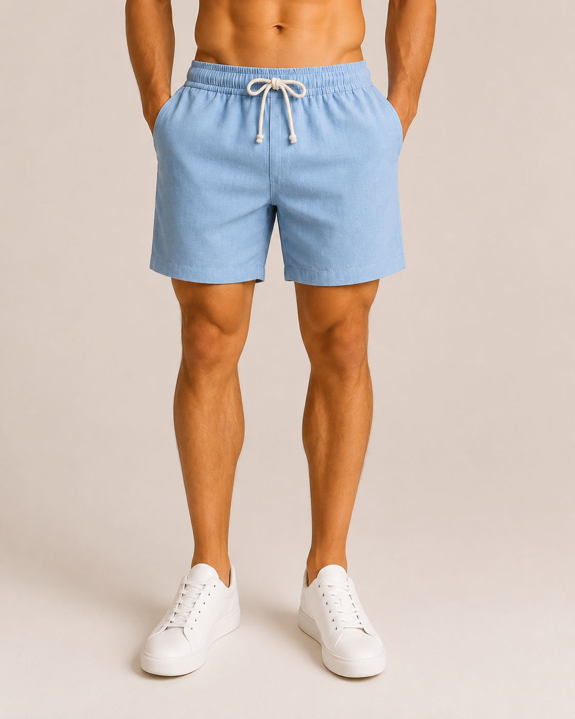 Short Masculino de Linho Premium com Cós Elástico