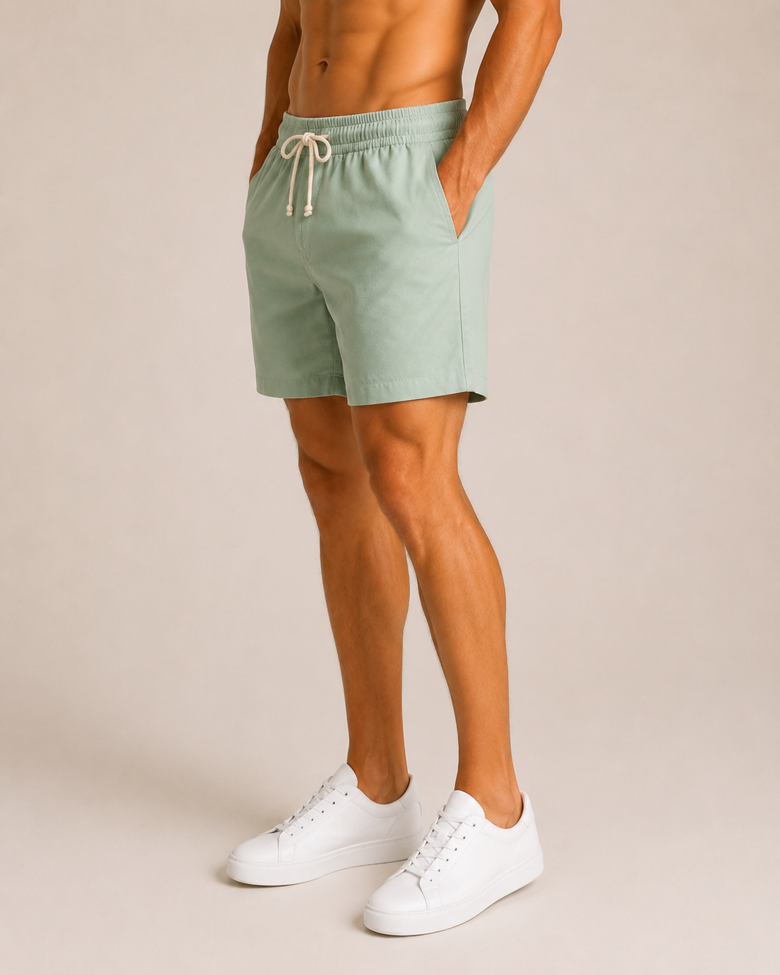 Short Masculino de Linho Premium com Cós Elástico