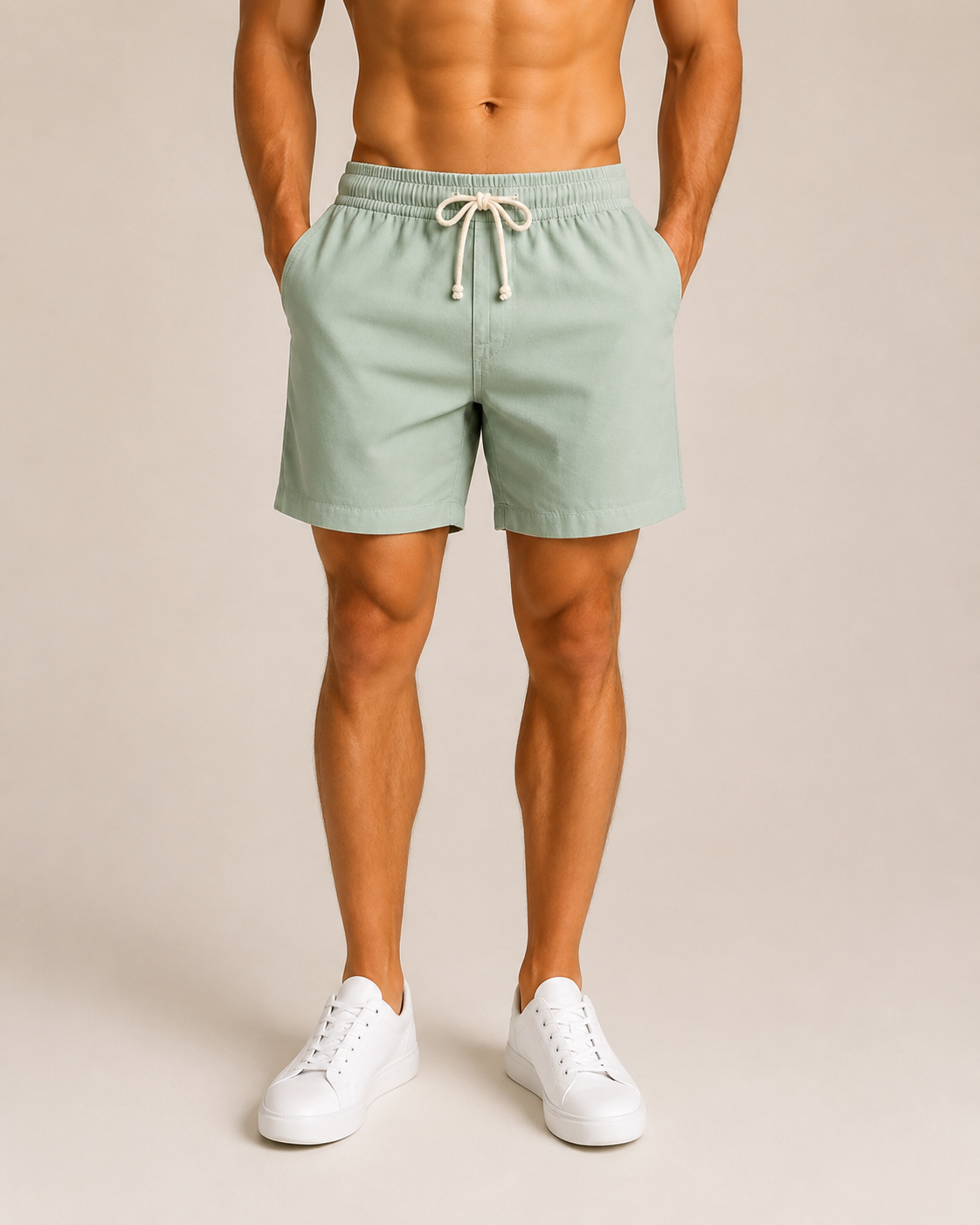 Short Masculino de Linho Premium com Cós Elástico