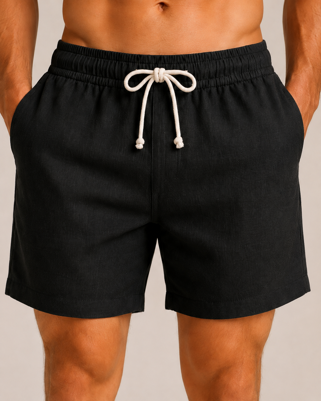 Short Masculino de Linho Premium com Cós Elástico