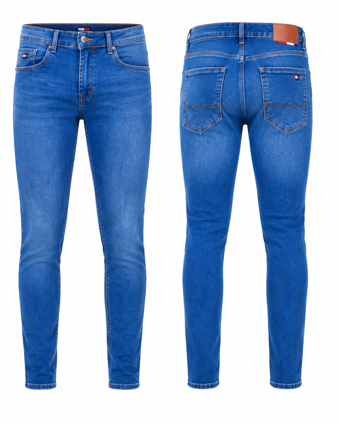 Calça Jeans Masculina Tommy Hilfiger Azul Claro Slim OP35-CLA