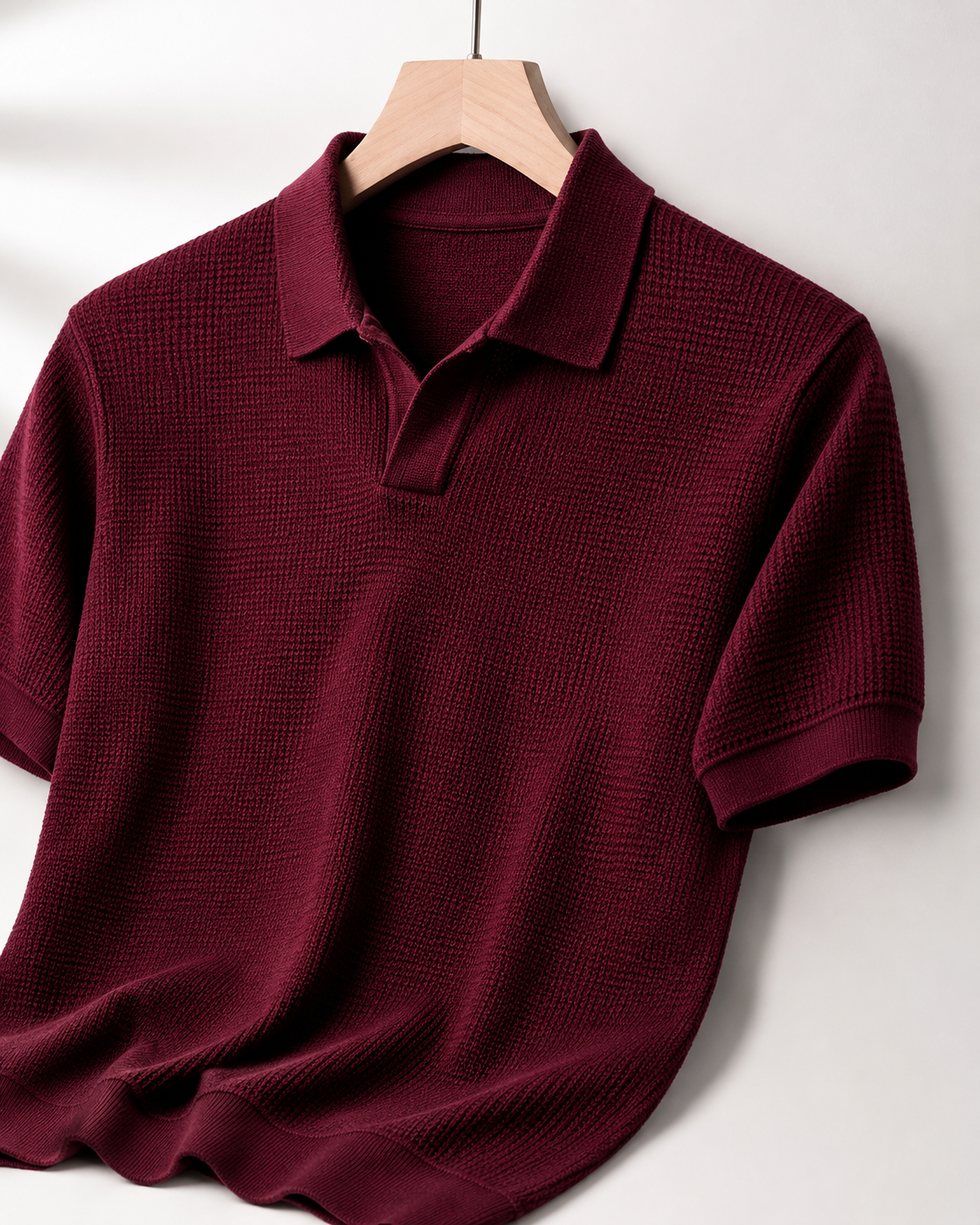 Camisa Polo Italiana Domarkus Malha Texturizada Masculina