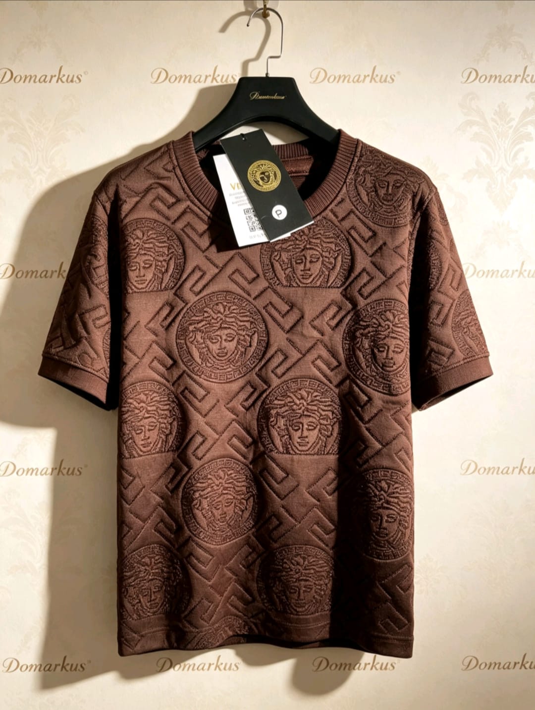 Camiseta Masculina Malha Jacquard Premium Texturizada