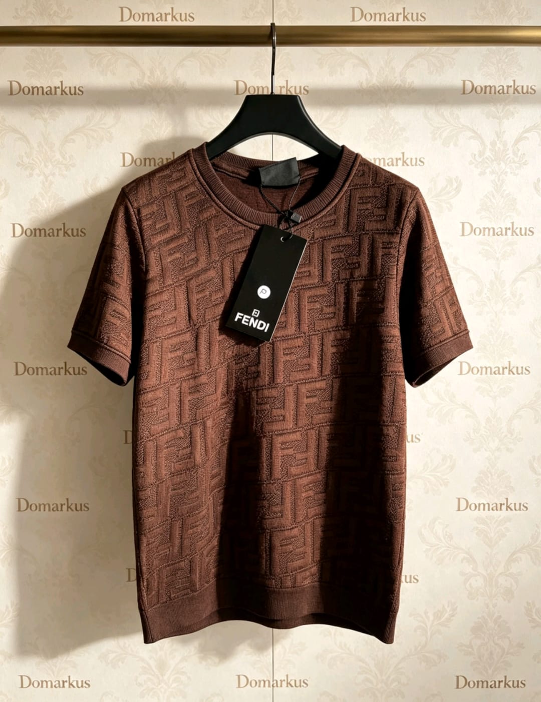 Camiseta Masculina Malha Jacquard Premium Texturizada